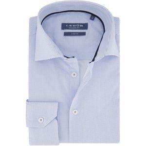 Overhemd Ledub Modern Fit lichtblauw geprint