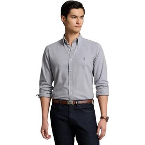 Polo Ralph Lauren Custom Fit casual overhemd grijs flanel