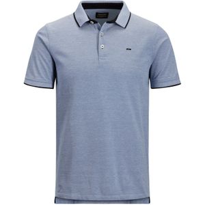 Jack & Jones polo Plus Size wijde fit blauw effen katoen