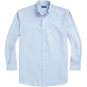 Big&Tall Polo Ralph Lauren linnen overhemd blauw