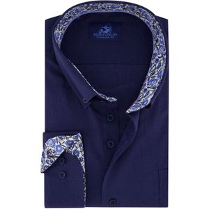 Eden Valley overhemd donkerblauw linnen