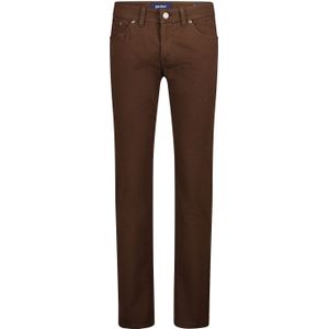 Gardeur jeans Sandro bruin effen katoen