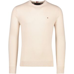 Tommy Hilfiger trui ronde hals creme katoen