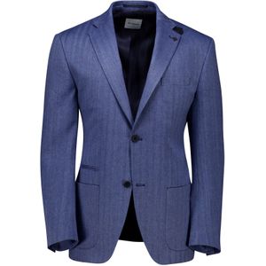 Roy Robson effen regular fit colbert blauw