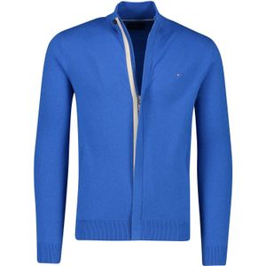 Portofino vest blauw effen katoen