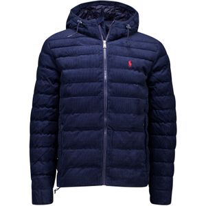 Polo Ralph Lauren winterjas corduroy donkerblauw met capuchon