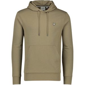 Lyle&Scott Hoodie khaki effen 100% katoen