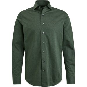 Vanguard casual overhemd normale fit groen effen 100% katoen