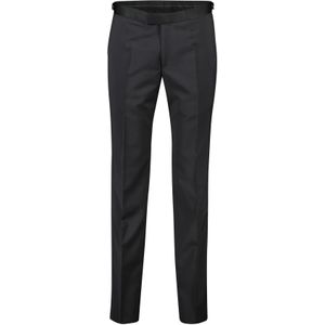 Digel pantalon mix en match zwart effen wol slim fit