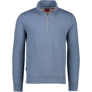 Katoenen Superdry trui opstaande kraag blauw