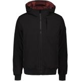 Airforce tussenjas zwart effen rits slim fit