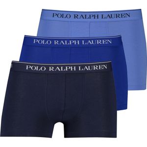 Polo Ralph Lauren boxershort blauw effen 3-pack normale fit