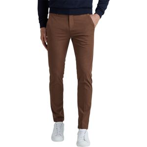 Vanguard chino bruin effen 100% katoen