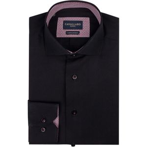 Cavallaro business overhemd Lazario slim fit zwart