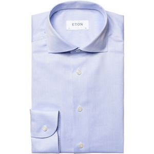 Eton business overhemd Signature Twill lichtblauw effen