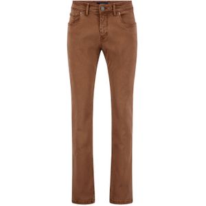 Bruine effen katoen slim fit Gardeur jeans sandro