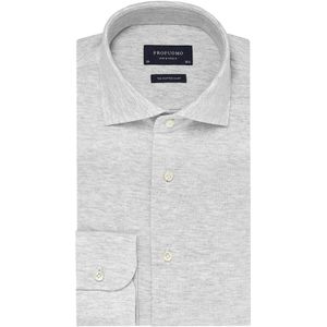 Profuomo the knitted shirt grijs melange