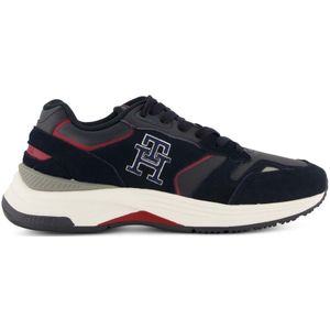 Tommy Hilfiger sneakers veters donkerblauw geprint