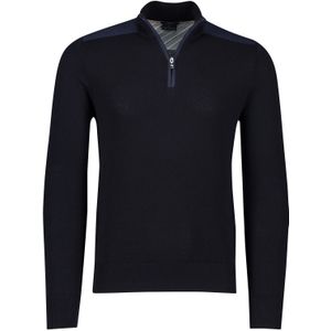 Paul & Shark sweater half zip donkerblauw katoen