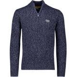 NZA halfzip trui Tristan blauw gebreid wol