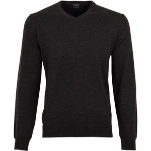 Olymp pullover v-hals antraciet merinowol