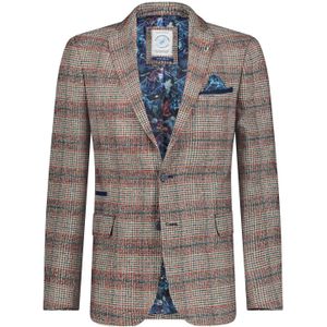 A Fish Named Fred colbert bruin geruit slim fit