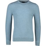 Merino Cavallaro sweater ronde hals groen effen merinowol