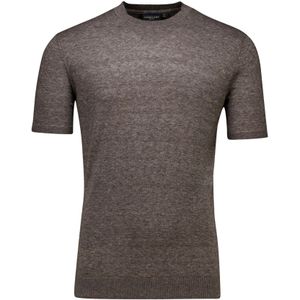 Cavallaro Castro t-shirt gebreid bruin ronde hals