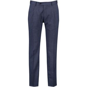 Club of Gents pantalon mix en match blauw gemêleerd wol slim fit