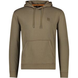 Hugo Boss Wetalk hoodie groen effen katoen