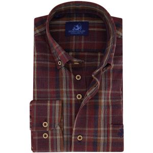 Eden Valley overhemd regular fit katoen bordeaux geruit