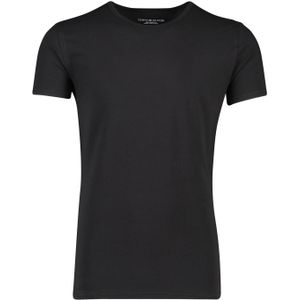 Tommy Hilfiger t-shirt zwart 3-pack effen katoen