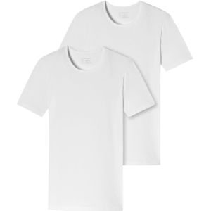 95/5 t-shirt Schiesser ondergoed aanbieding wit effen 2-pack