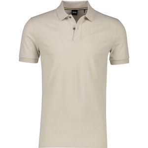 Boss Pallas polo normale fit effen beige katoen