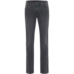 Pierre Cardin jeans Lyon grijs effen katoen zonder omslag