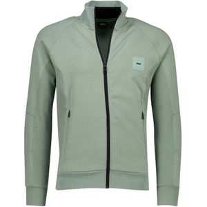 Hugo Boss Green Skaz Rib vest groen katoen effen