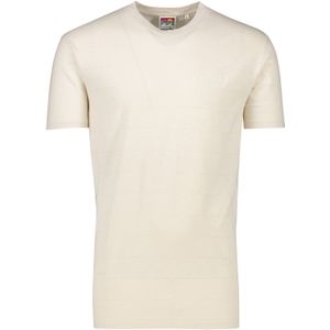 Superdry t-shirt strepen structuur beige