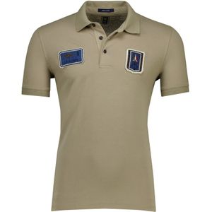 Aeronautica Militare regular fit polo khaki pique