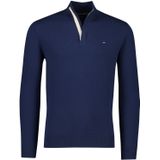 Portofino trui half zip donkerblauw effen