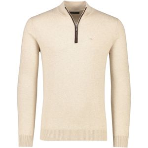 Portofino trui effen beige normale fit