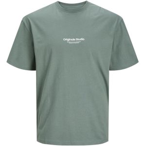 Jack & Jones t-shirt groen Plus Size Relaxed Fit ronde hals