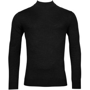 Thomas Maine turtleneck zwart effen normale fit wol