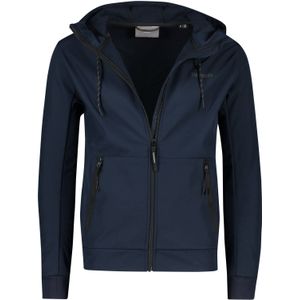 Superdry zomerjas donkerblauw effen rits slim fit