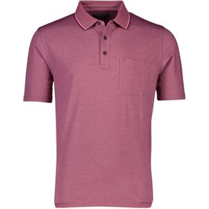 Poloshirt Casa Moda melange roze borstzakje