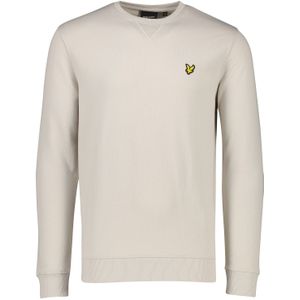 Lyle & Scott beige sweater ronde hals katoen