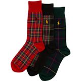 Polo Ralph Lauren sokken rood groen geruit 3-pack
