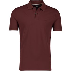 Hugo Boss 2-knoops polo normale fit rood korte mouw Pallas katoen