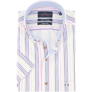 Portofino overhemd korte mouwen Regular Fit strepen