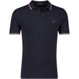 Fred Perry polo normale fit donkerblauw effen