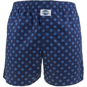 Deal boxershort donkerblauw printje katoen